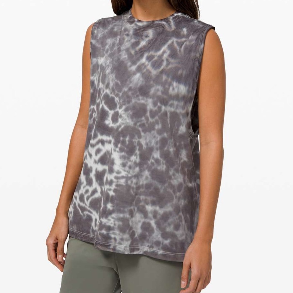 Lululemon All Yours Tank Tie Dye Marmoleado Tie Dye Graphite size 12